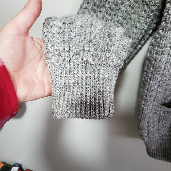 SEARS Vintage 80s Cable Knit Chunky Grandpa Cardigan Button Front Men’s Medium - Picture 4 of 10